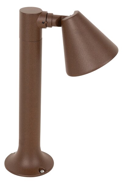 Paletto da esterno moderno marrone ruggine 30 cm IP44 regolabile - Ciara