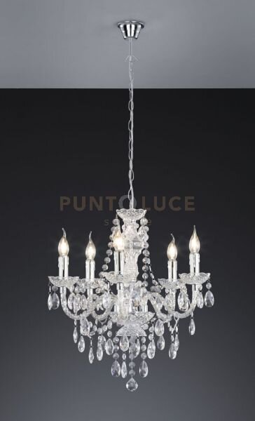 Luster lampadario trasparente 5 luci attacco e14