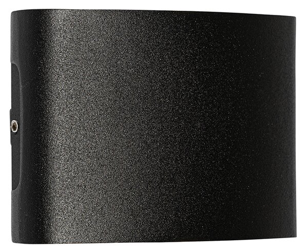 Lampada da parete per esterni nera con LED 4 luci IP54 - Silly
