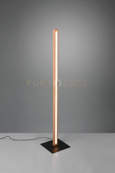 Bellari piantana led 20w 2300lm, 3000k legno naturale con dimmerazi