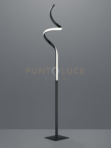 Course piantana led 11w 1150lm, 3000k ondulata antracite h. 145cm d