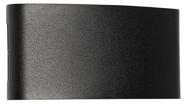Lampada da parete per esterni nera con LED 6 luci IP54 - Silly