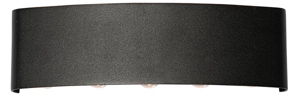 Applique da esterno nera incl. LED 10 luci IP54 - Silly
