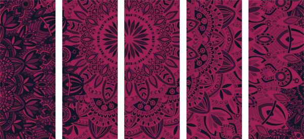 Quadri 5 pezzi – Mandala elegante