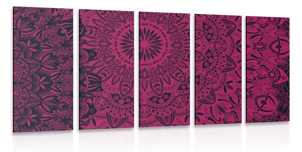Quadri 5 pezzi – Mandala elegante