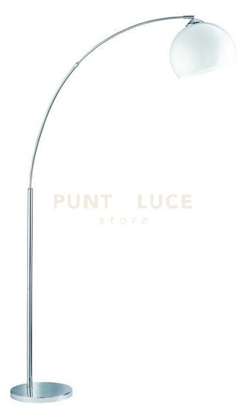 Brasilia piantana arco cromo diffusore bianco h.180cm 1 luce attaco