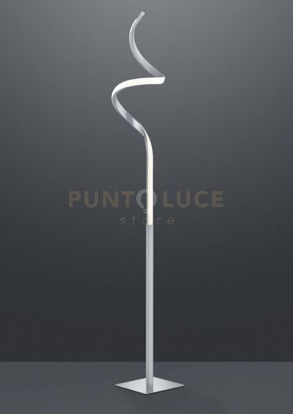 Course piantana led 11w 1150lm, 3000k ondulata acciaio satinato h. 
