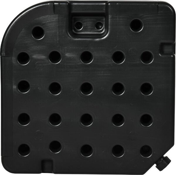 VivaGarden Base per Ombrellone Set 4 Pezzi Impilabili con Maniglie Integrate in HDPE 99.7x99.7x8.3 cm colore Nero