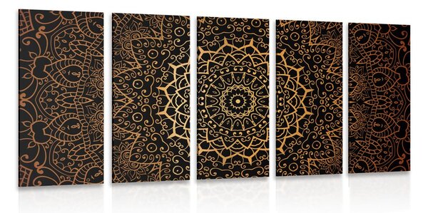 Quadri 5 pezzi – Mandala vintage in stile indiano