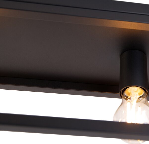 Lampada da soffitto intelligente nera 99,5 cm incl. 4 WiFi A60 - Cage
