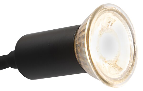 Lampada da parete intelligente nera con USB incl. Wifi A60 e GU10 - Zeno