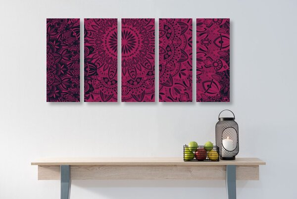 Quadri 5 pezzi – Mandala elegante