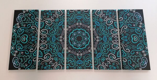 Quadri 5 pezzi – Mandala dell'amore