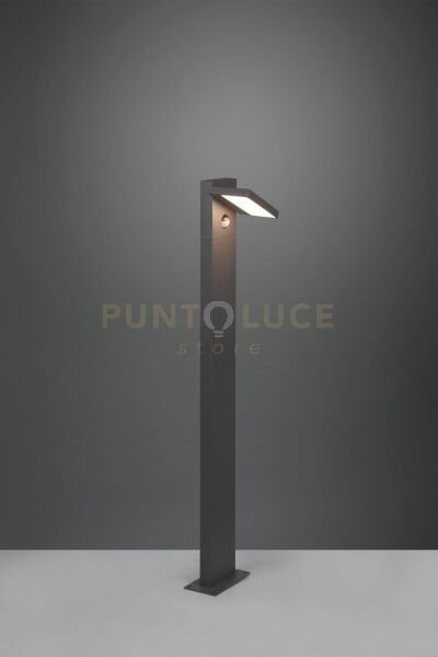 Palo esterno horton led in fusione orientabile con sensore antracit
