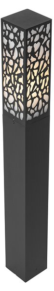 Paletto da giardino moderno nero 90 cm IP44 - Nicole