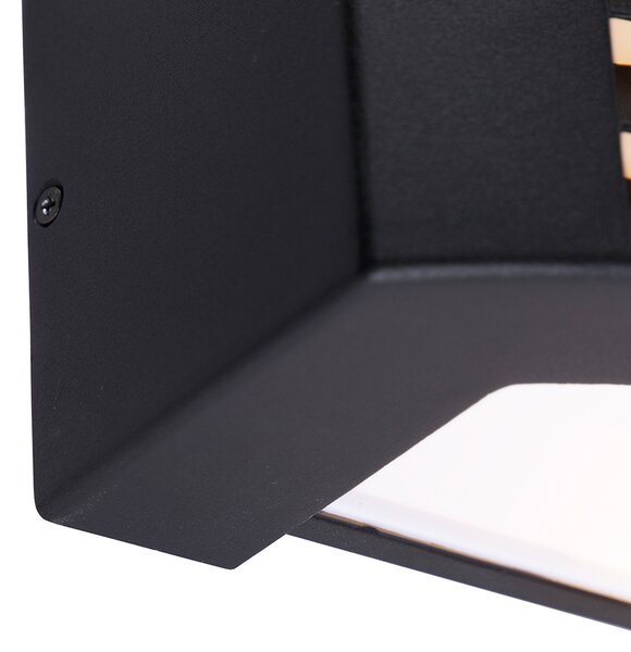 Lampada da parete per esterni intelligente nera IP44 con Wi-Fi A60 - Hurricane