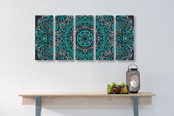 Quadri 5 pezzi – Mandala dell'amore