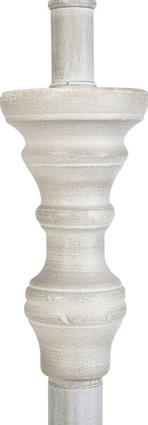 Lampada da terra intelligente grigia con paralume plissettato bianco incl. Wifi A60 - Classico