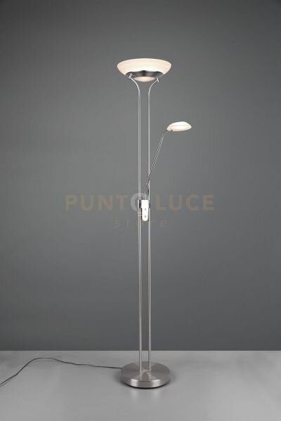 Orson piantana acciaio satinato led 6w 600lm, 3000k- 28w 3200lm, 30