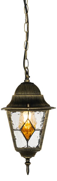 Lampada a sospensione da esterno vintage oro antico - Antigua