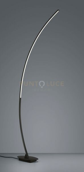 Solo piantana ad arco led 11w 1200lm, 3000k nero opaco h. 158cm 