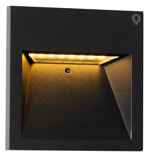 Applique moderna nera con LED - Gem 2