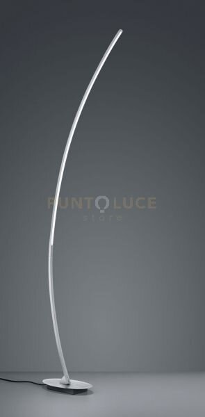Solo piantana led 11w 1200lm, 3000k curva alluminio spazzolato h