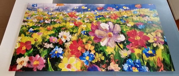 Quadri 5 pezzi – Pittura a olio di fiori di campo