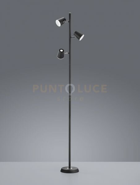 Narcos piantana led 20,7w 1980lm, 3000k 3 diffusori orientabili luc