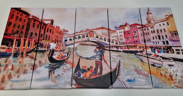 Quadri 5 pezzi – Gondola veneziana