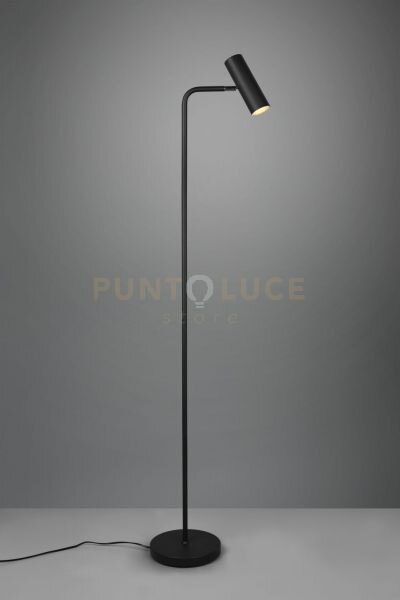 Marley piantana spot cilindro nera h. 151cm 1 luce attacco gu10