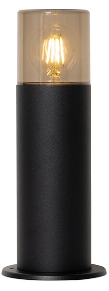 Lampada da esterno a stelo nera con paralume fumé 30 cm IP44 - Odense