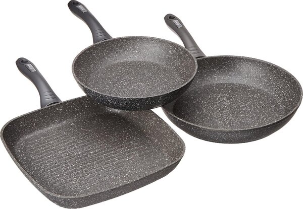 Tognana Batteria Pentole Induzione 9 Pezzi Antiaderenti in Alluminio colore Grigio - Mythos