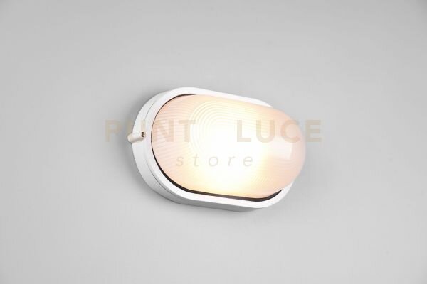 Alano plafoniera applique da esterno ovale fusione di alluminio bia