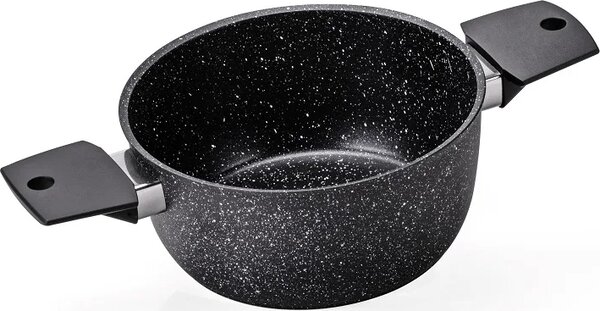 MONETA Batteria Pentole Induzione 8 Pezzi Antiaderenti in Alluminio colore Stone Black - Magnolia