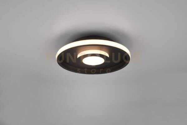Ascari h2o plafoniera led 28w 3200lm, 3000k nero con dimmerazione c
