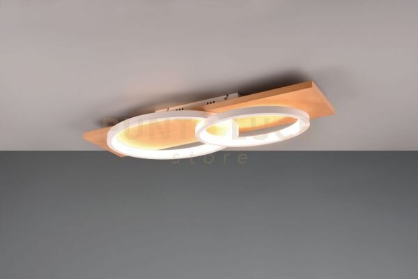 Barca plafoniera led 30w 3500lm, 3000k doppia ellisse metallo bianc
