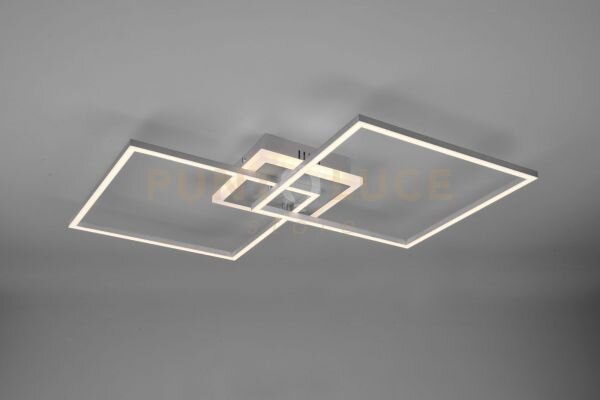Arribo plafoniera led 35,5w 3850lm, 3000k doppio quadrato allumini