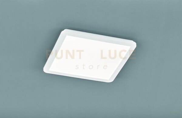 Camillus plafoniera led quadrata metallo bianco opaco con funzione 
