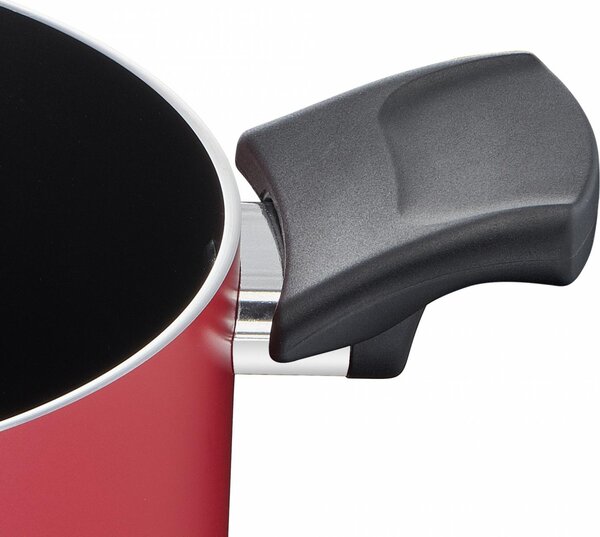 LAGOSTINA Batteria Pentole Induzione 8 Pezzi Antiaderenti in Alluminio colore Nero e Rosso - Cucina Mediterranea