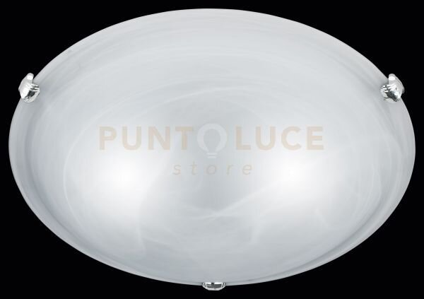 Adrian plafoniera vetro alabastro bianco d.40cm 2 luci attacco e27