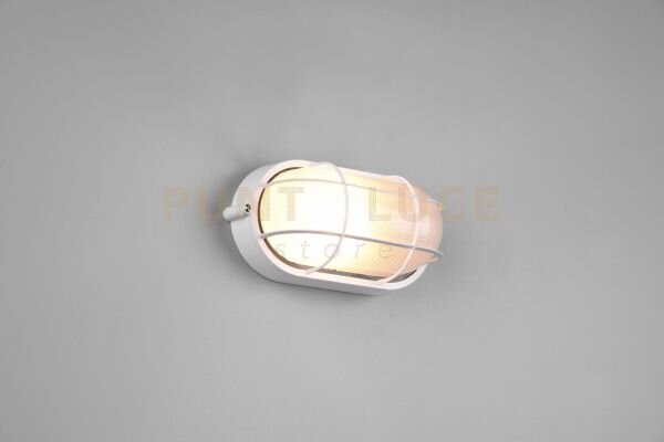Algi plafoniera applique da esterno ovale fusione di alluminio bian