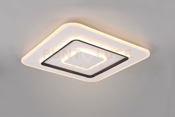 Jora plafoniera led 55w 6400lm, 2700 - 6000k quadrata con telecoma