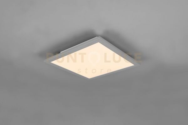 Alpha plafoniera led 13,5w 1600lm, 3000k quadrata bordo alluminio 2