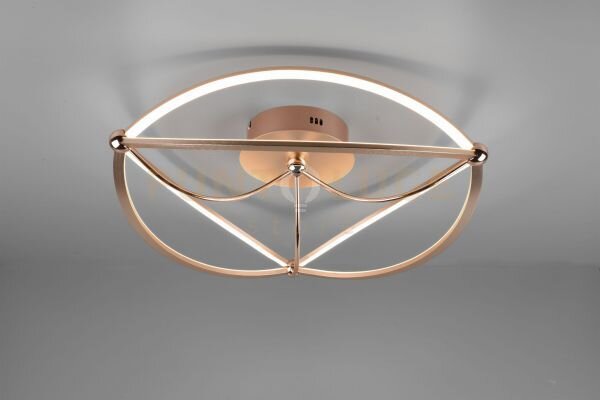 Charivari plafoniera led ottone satinato ellissi dimmerabile con in