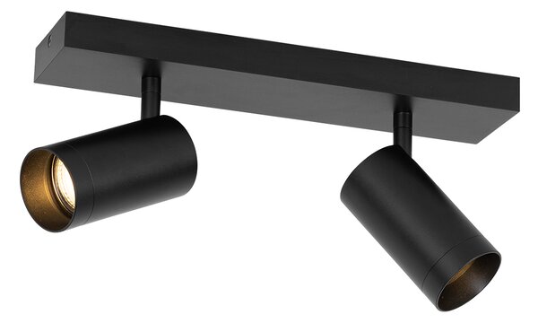 Faretto da soffitto moderno nero orientabile 2 luci - Jeana Luxe