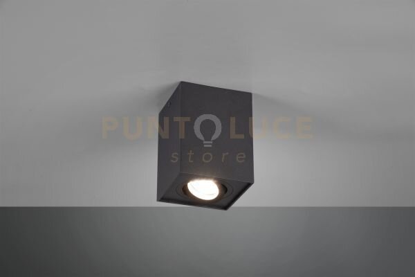 Biscuit cubo spot orientabile nero l. 9,6 x 9,6cm h. 12,5cm 1 luce 