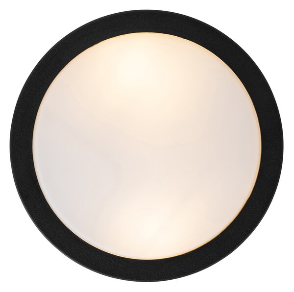 Plafoniera da esterno moderna nera 23 cm IP44 - Flavi