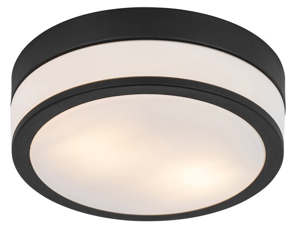 Plafoniera da esterno moderna nera 28 cm IP44 - Flavi