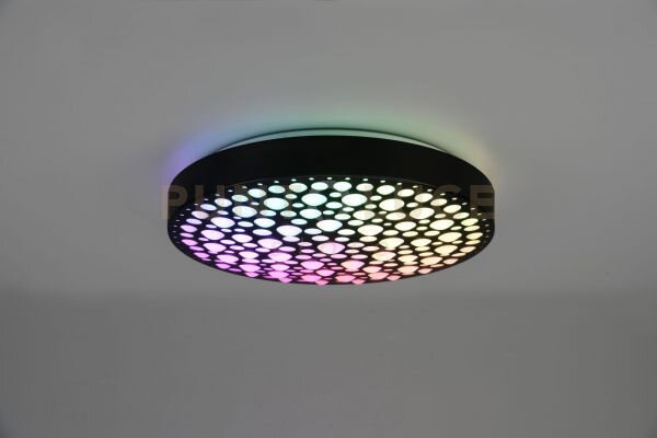 Chizu plafoniera led 22w 2500lm, 2700 - 6000k rotonda nera effetto 